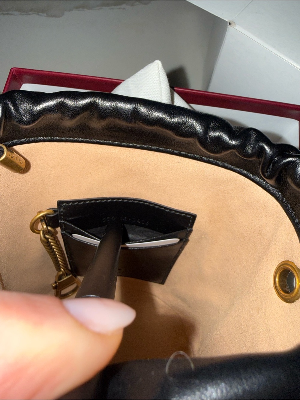 Gucci GG Marmont Black bucket bag - Picture 7 of 8